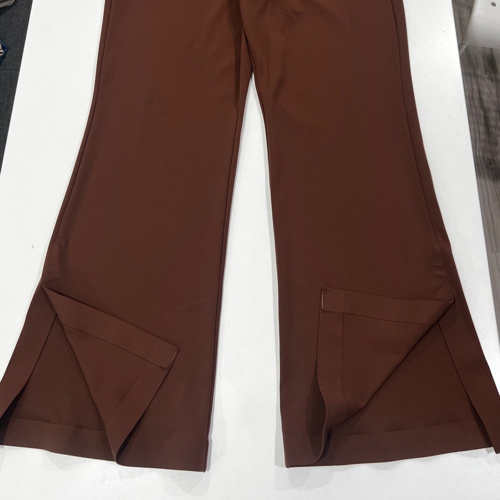Athleta Venice Wide-Leg High-Rise Brown Pull-On Pants, size Large - Picture 4 of 7